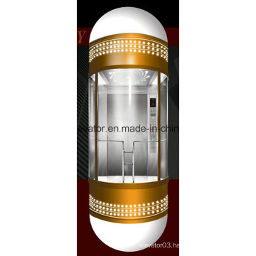 Capsule Type Panoramic Elevator with Glass Cabin Wall